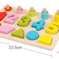 3D Preschool Children Educational Toys Wooden Montessori Arithmetic Magnetic Fishing Digital Shape Matching Building Block Toys