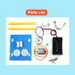 Mini Electric Generator Wheel Motor Model Energy conversion DIY STEM Toys For Kids LED Education Science Experiment Project Gift
