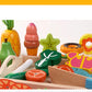 Simulation Kitchen Pretend Toy Wooden Classic Game Montessori Educational Toy For Children Kids Gift Cutting Fruit Vegetable Set