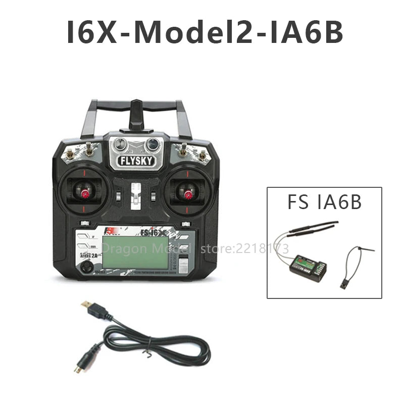 FLYSKY FS-I6X I6X 2.4G 10CH AFHDS 2A Radio Transmitter with IA6B IA10B Receiver