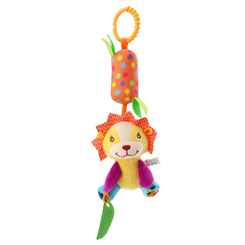 Baby Toy Plush Bed Hanging Pendant Baby Plush Cute Cartoon Animal Wind Chime Stroller Hanging Teether Stroller For Newborn Gifts
