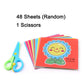 Paper-Cut Set Paper Cutting Scissor Skills Activity Cutting Book Kids Crafts Toys Kits Preschool with Child-Safe Scissors