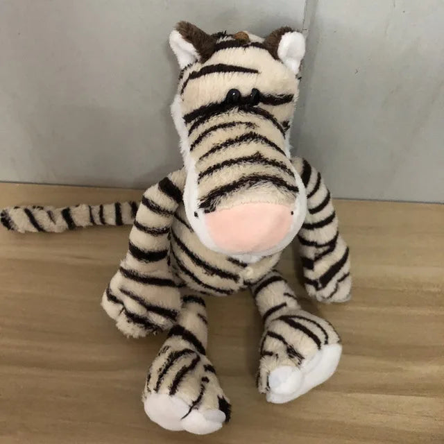 25cm Cute Jungle Animal Plush Toys Stuffed Lion Elephant Giraffe Monkey Plush Doll Toys for Kids Baby Children Birthday Gift