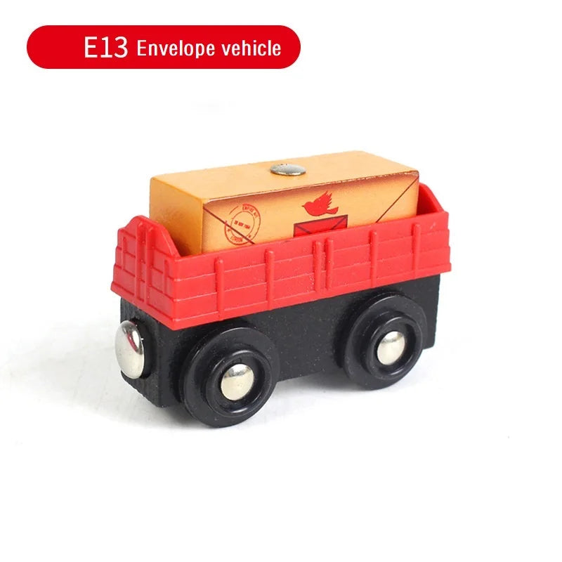Children Toys Wooden Magnetic Train Car Locomotive Model Car Toy Brand Tracks Railway Locomotives Toys for Child Birthday Gift