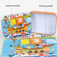 Hot New 60 Pieces Wooden Puzzle Toys for Children Cartoon Vehicle Animal Wood Jigsaw Baby Learning Educational Toy Kids Gift