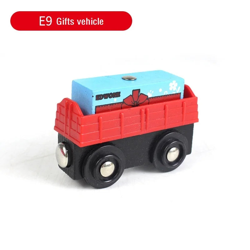 Children Toys Wooden Magnetic Train Car Locomotive Model Car Toy Brand Tracks Railway Locomotives Toys for Child Birthday Gift