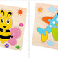 Baby Wooden 3D Puzzles Tangram Shapes Learning Educational Cartoon Animal Intelligence Jigsaw Toys For Children Gift