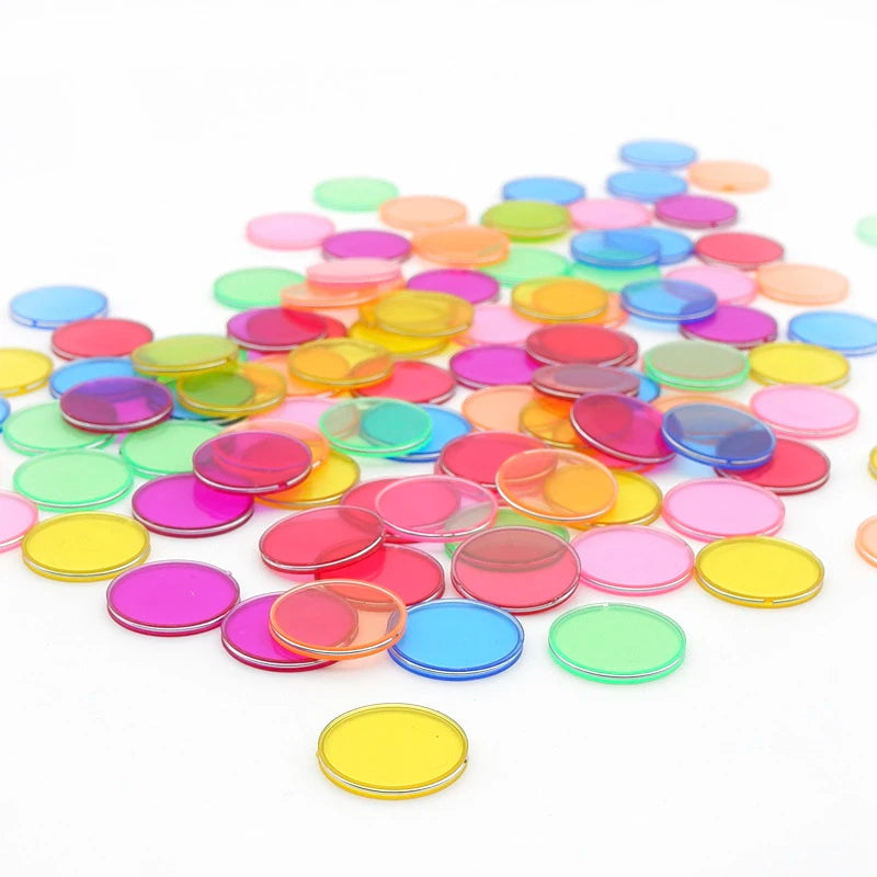 Plastic Color Magnetic Circular Sheet Stick Physics Science Magnetic Experiment Game Montessori Color Learning Teaching Aid