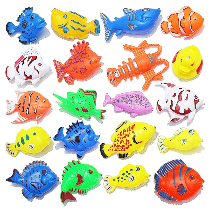 Children Bathtub Magnetic Fishing Toy Swimming Bathing Pool Water Floating Fish Toy Parent-child Interactive Toys Game Baby Toys