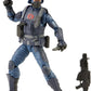 G.I. Joe Cobra Infantry Action Figure 6-Inch Scale Premium Toy, Black/Blue, Model F2718, Includes Accessories, Custom Package Art