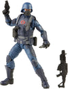G.I. Joe Cobra Infantry Action Figure 6-Inch Scale Premium Toy, Black/Blue, Model F2718, Includes Accessories, Custom Package Art