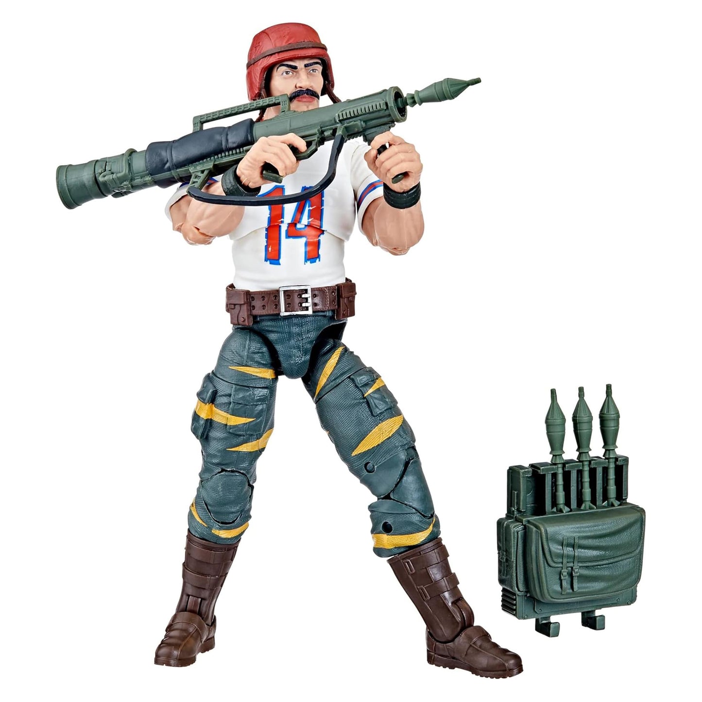G.I. Joe Classified Series 6" Tiger Force David L. Bazooka Figure - F4756, Plastic, Black/White/Red/Purple