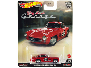 Mercedes-Benz 300 Sl #263 Red (Weathered) ''Jay Leno?? Garage'' Diecast Model Car By Hot Wheels