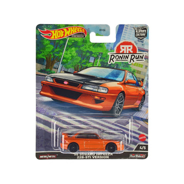 1998 Subaru Impreza 22B-Sti Version Orange Metallic With Carbon Hood ''Ronin Run'' Series Diecast Model Car By Hot Wheels