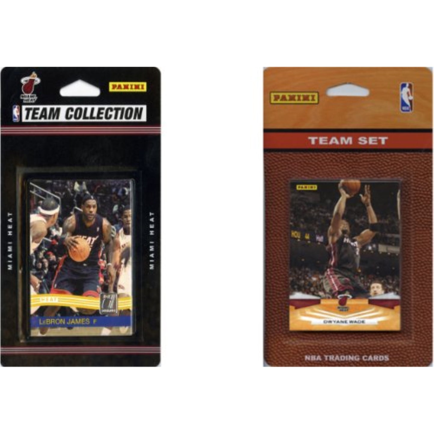 Nba Miami Heat 2 Different Licensed Trading Card Team Sets