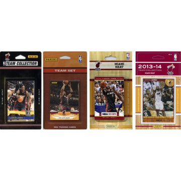 Nba Miami Heat 4 Different Licensed Trading Card Team Sets