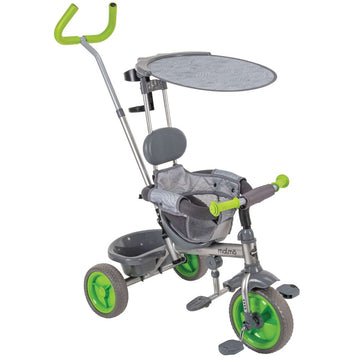 Huffy 29011 Malmo 4-In-1 Canopy Tricycle With Push Handle&#44; Cup Holder & Rear Storage&#44; Gray - One Size