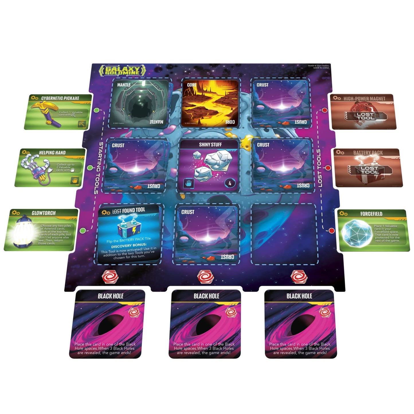 Hasbro Gaming Galaxy Goldmine Card Game, Family Strategy Game for 2-6 Players, Ages 10+, Plastic, Medium Size, Model F6426