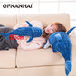 1pc 56cm cartoon simulation blue shark plush toy stuffed soft creative animal whale dolls cushion for children birthday gif
