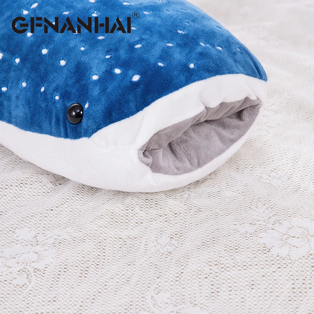 1pc 56cm cartoon simulation blue shark plush toy stuffed soft creative animal whale dolls cushion for children birthday gif