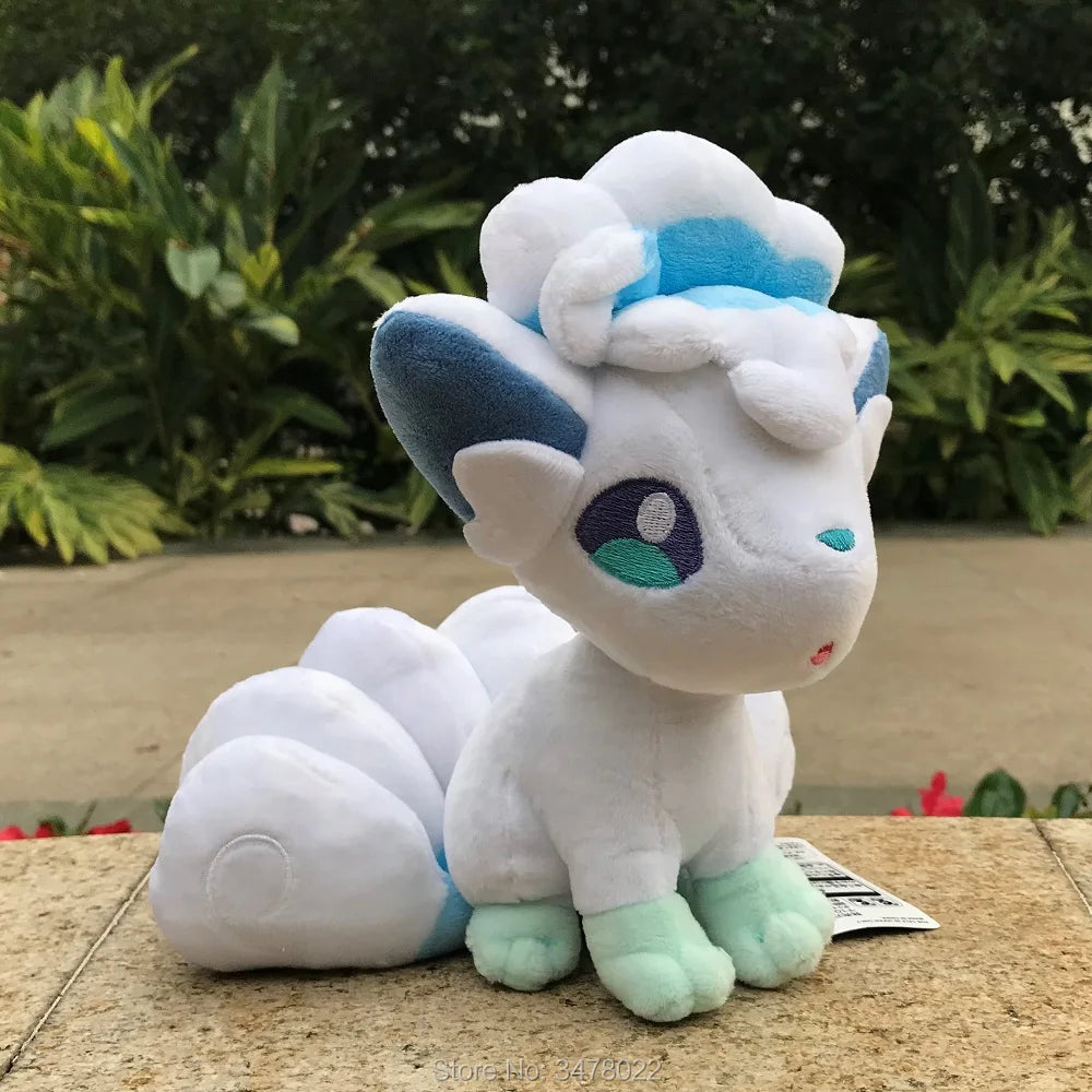 20cm Anime Pokemon Plush Alola Vulpix Six Tails Fox Cuddly Stuffed Toy Cartoon Soft Doll