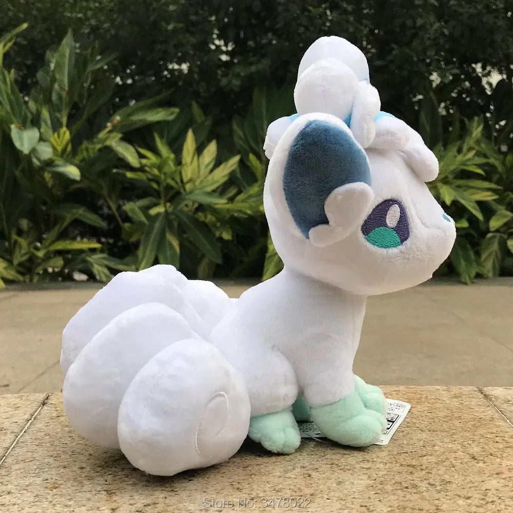 20cm Anime Pokemon Plush Alola Vulpix Six Tails Fox Cuddly Stuffed Toy Cartoon Soft Doll