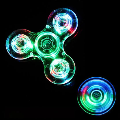 Clearance_Luminous LED Light Fidget Spinner Hand Top Spinners Glow in Dark Light EDC Fidget Spinner Finger Stress Relief Toys_Co