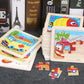 4PCS/lot 3D Wooden Jigsaw Puzzles for Children Kids Toys Cartoon Animal/Traffic Puzzles Baby Educational Puzles Wholesale GYH