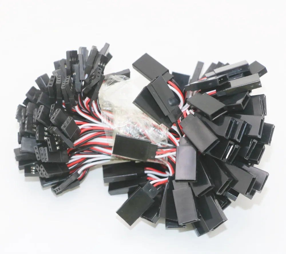10pcs 100mm/150mm/200mm/300mm/500mm RC Servo Extension Cord Cable Wire Lead JR For Rc Helicopter Rc Drone