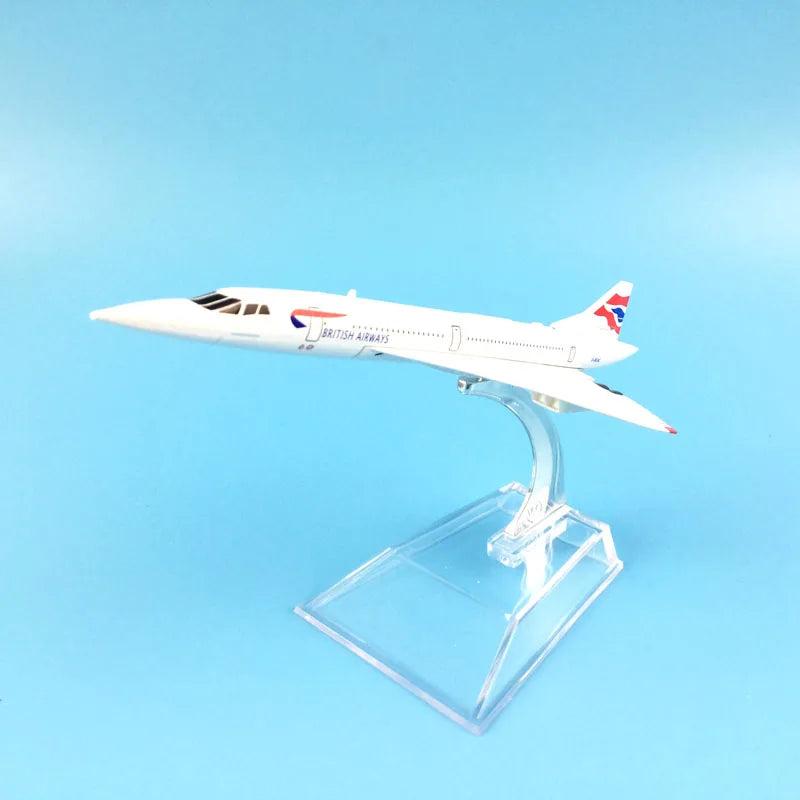 JASON TUTU 16cm BRITISH AIRWAYS CONCORDE Airplane Model Airplane Diecast Metal 1/400 Scale Planes