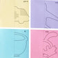 48pcs/set Kids cartoon color paper folding and cutting toys/children kingergarden art craft DIY educational toys