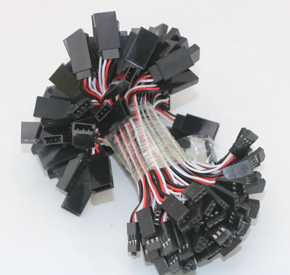 10pcs 100mm/150mm/200mm/300mm/500mm RC Servo Extension Cord Cable Wire Lead JR For Rc Helicopter Rc Drone
