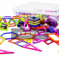Mini Magnetic Tile Toys, with a Metal Box for Easy Portability, Magnetic Building Blocks That Can Be Played with Anywhere, Convenient Storage, Suitable for Holiday or Birthday Gifts