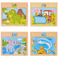 Hot Sale 12/9 PCS Puzzles Wooden Kids Baby Wood Cartoon Vehicle Animals Learning Educational Toys for Children Gift