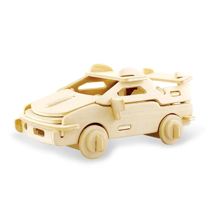 3D DIY Wood Puzzle Toy Military Series Tank Vehicle Model Set Creative Assembled Education Puzzle Toys Gifts For Children Kids