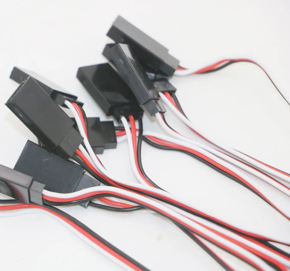 10pcs 100mm/150mm/200mm/300mm/500mm RC Servo Extension Cord Cable Wire Lead JR For Rc Helicopter Rc Drone
