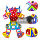 Mini Magnetic Tile Toys, with a Metal Box for Easy Portability, Magnetic Building Blocks That Can Be Played with Anywhere, Convenient Storage, Suitable for Holiday or Birthday Gifts