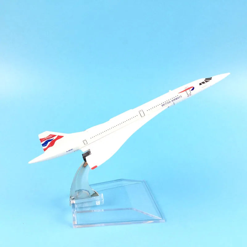 JASON TUTU 16cm BRITISH AIRWAYS CONCORDE Airplane Model Airplane Diecast Metal 1/400 Scale Planes
