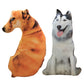 50cm Cute Simulation Dog Plush Toy 3D Printing Stuffed Animal Dog Plush Pillow Stuffed Cartoon Cushion Kids Doll Home Decro Gift