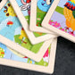 4PCS/lot 3D Wooden Jigsaw Puzzles for Children Kids Toys Cartoon Animal/Traffic Puzzles Baby Educational Puzles Wholesale GYH