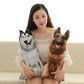 50cm Cute Simulation Dog Plush Toy 3D Printing Stuffed Animal Dog Plush Pillow Stuffed Cartoon Cushion Kids Doll Home Decro Gift