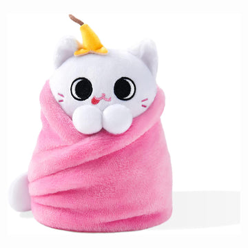 Purritos 7 Inch Plush Cat In Blanket  Banana Split