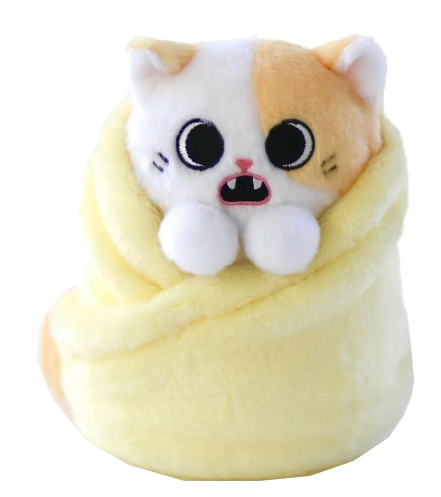 Purritos Pork Bun Plush Kitten In Blanket  7 Inches