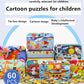 Hot New 60 Pieces Wooden Puzzle Toys for Children Cartoon Vehicle Animal Wood Jigsaw Baby Learning Educational Toy Kids Gift