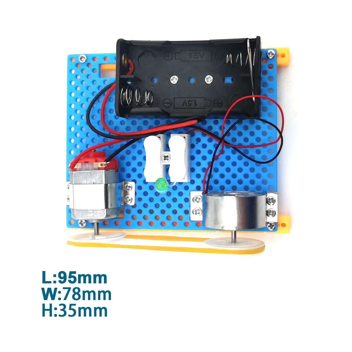 Mini Electric Generator Wheel Motor Model Energy conversion DIY STEM Toys For Kids LED Education Science Experiment Project Gift