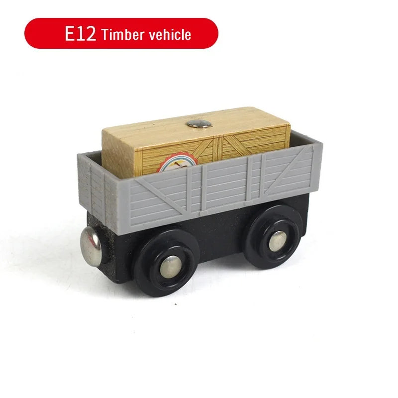 Children Toys Wooden Magnetic Train Car Locomotive Model Car Toy Brand Tracks Railway Locomotives Toys for Child Birthday Gift