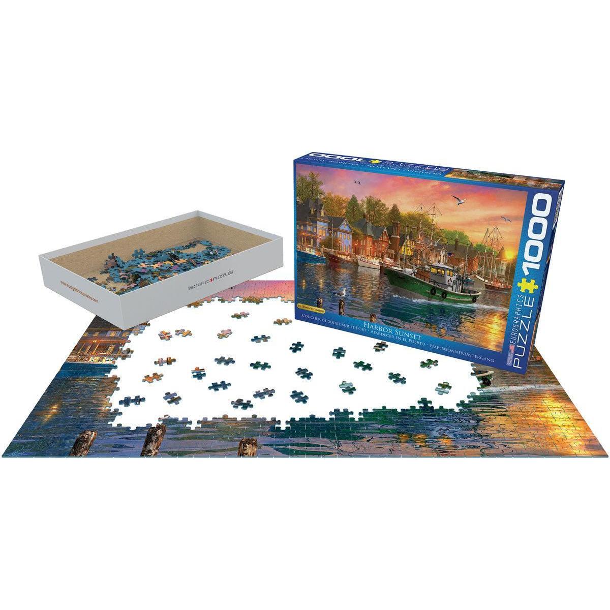 Harbor Sunset 1000 Piece Jigsaw Puzzle Eurographics