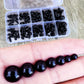 100pcs 8/10/12/14mm Plastic Safety Eyes For Toys Diy Mix Size Crochet Animal Eye For Doll Toys Amigurumi Accessories