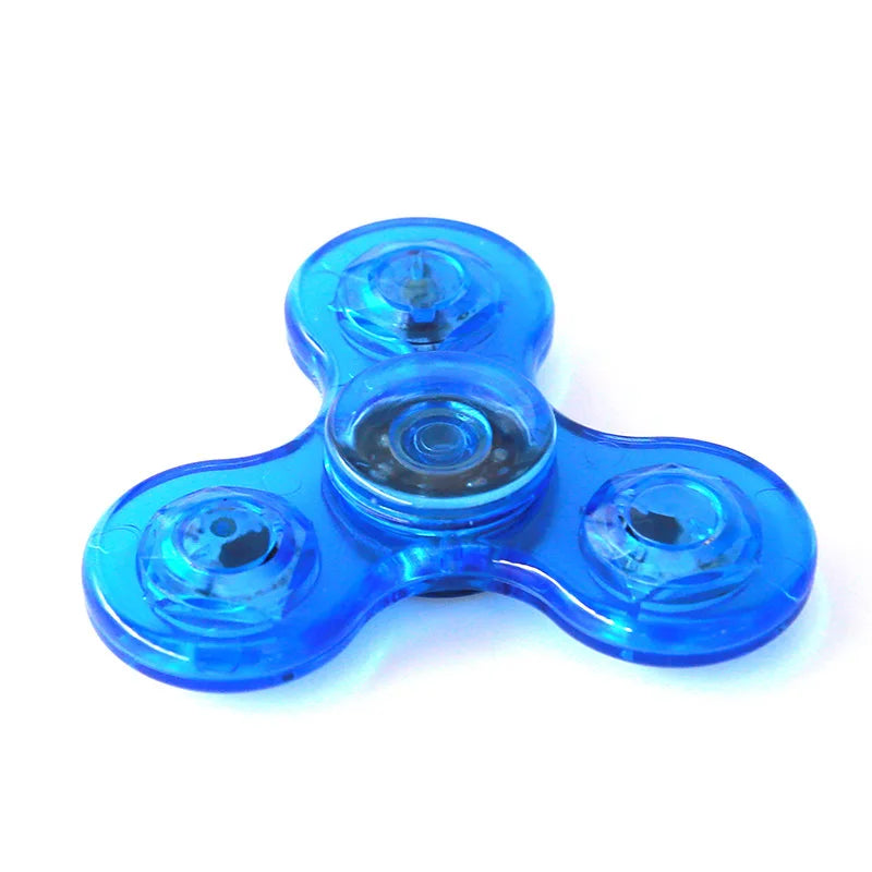 Crystal Luminous LED Light Fidget Spinner Hand Top Spinners Glow in Dark EDC Stress Relief Toys Kinetic Gyroscope for Children