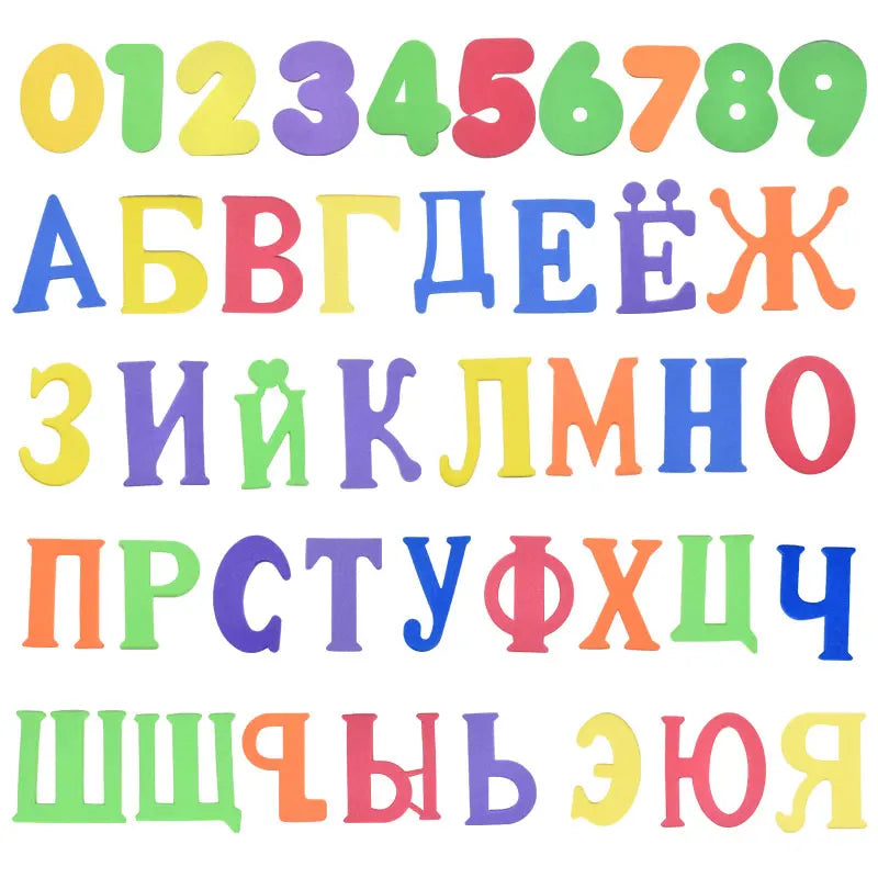 Bathtub Bathroom Education Learning Toys Foam Letters Alphanumeric Total Bubble Stickers Children's Puzzle DIY Toy Set 36Pcs New